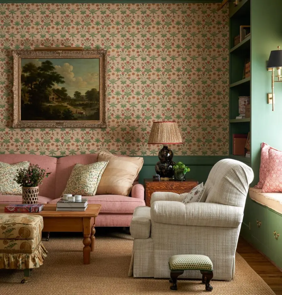 Charming floral accent in cozy living room