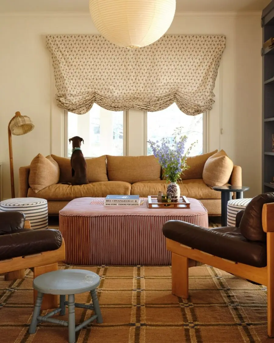 Warm and inviting living room with stylish decor