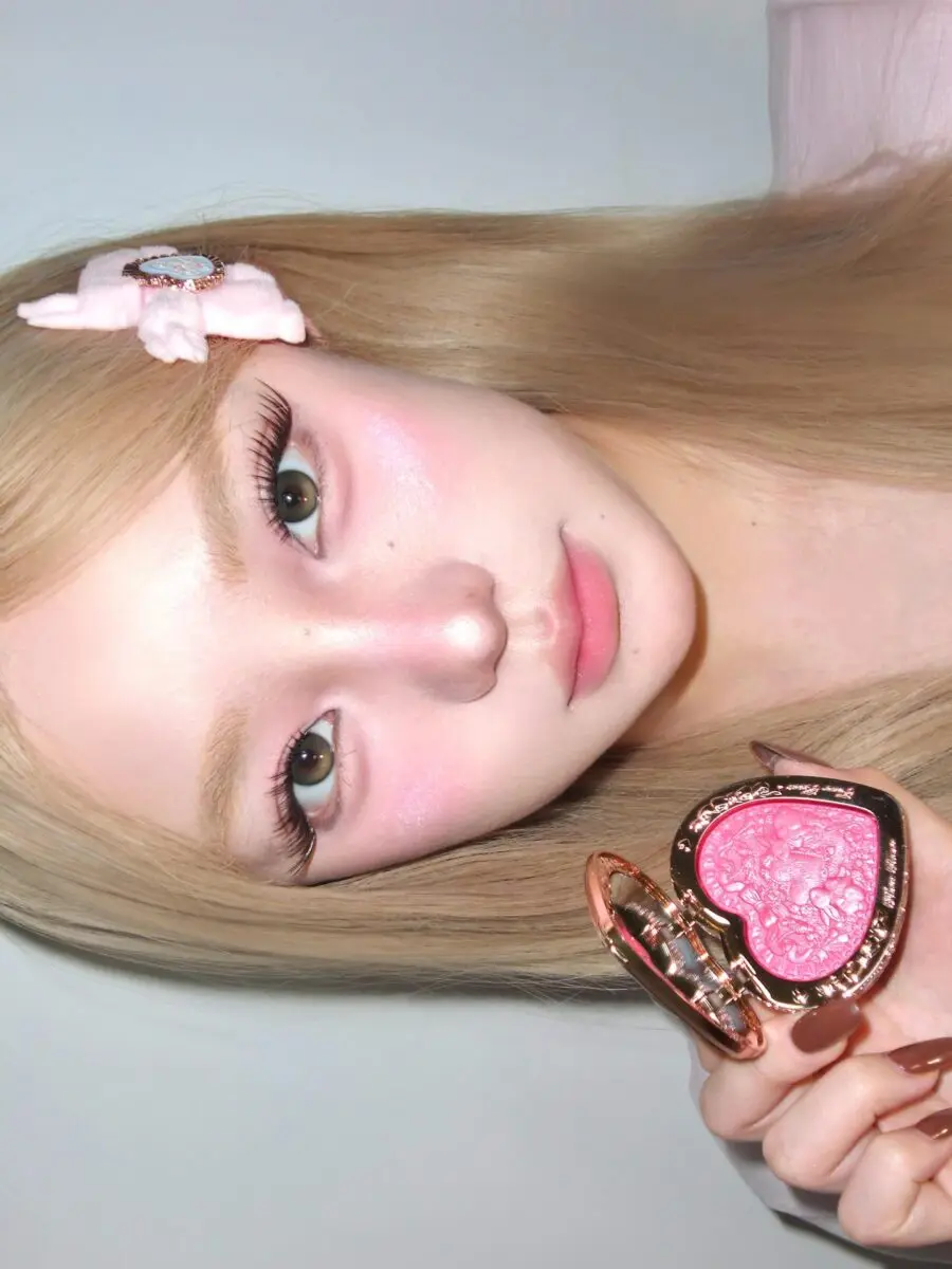 Sweet pastel doll makeup with charming blush