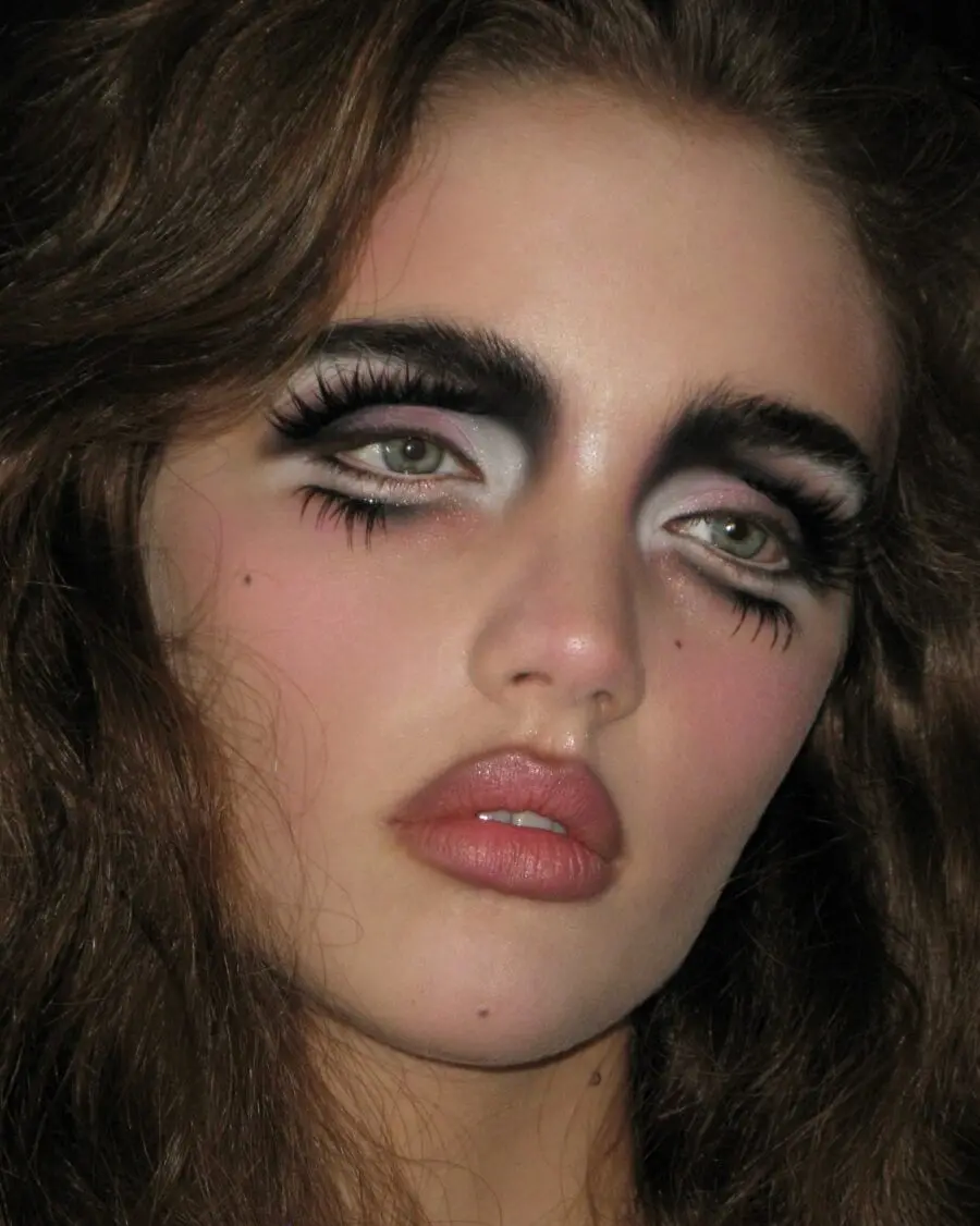 Stunning doll-inspired makeup look with drama