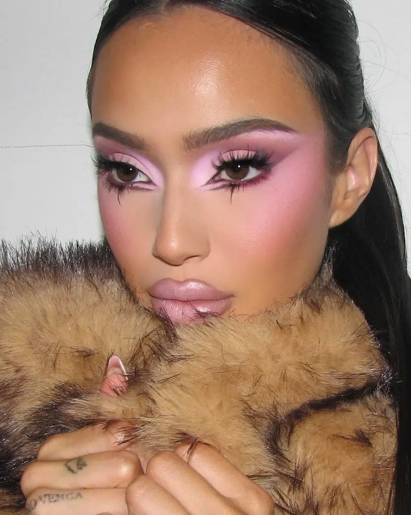 Soft Glam Doll Makeup with Pink Tones
