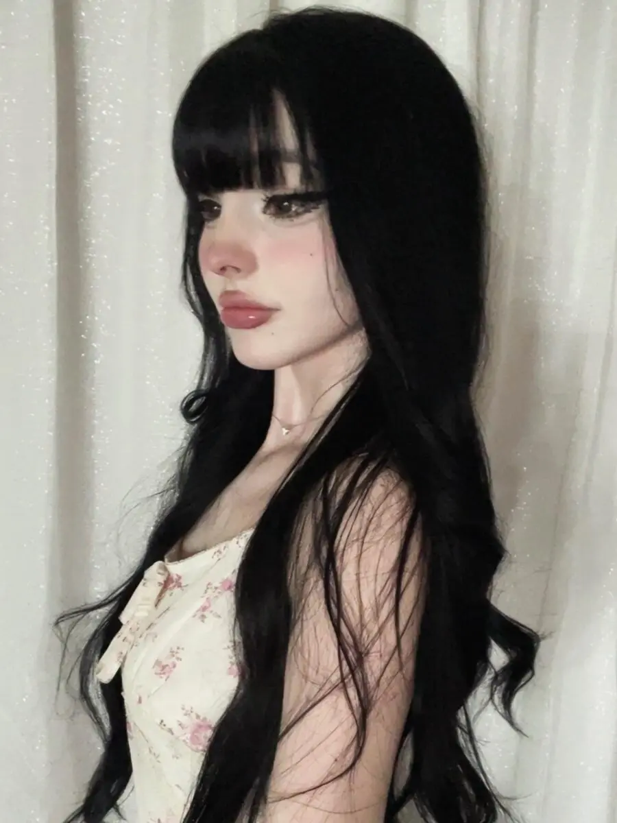 Elegant doll makeup with striking features