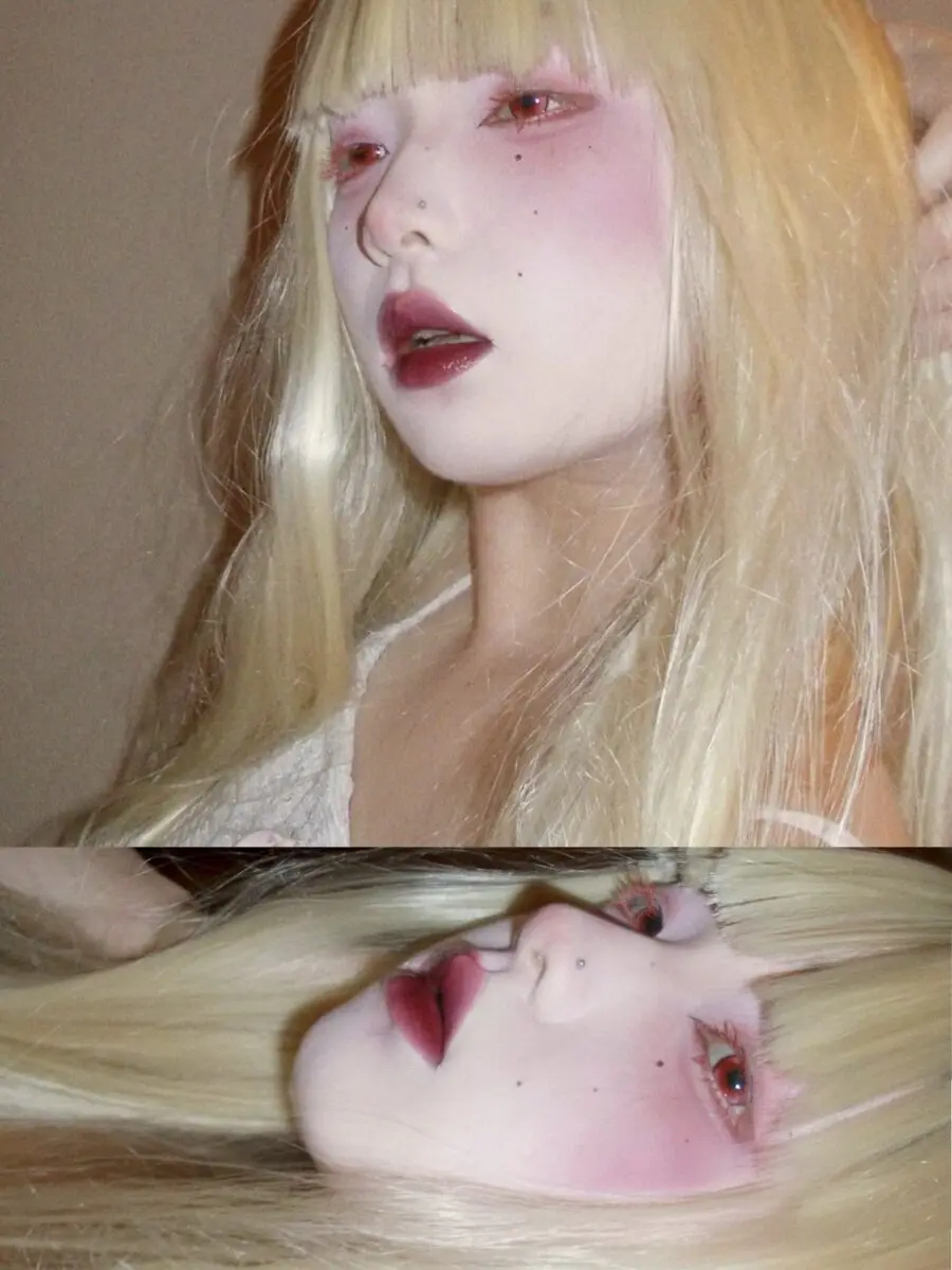 Soft pastel doll makeup for ethereal allure