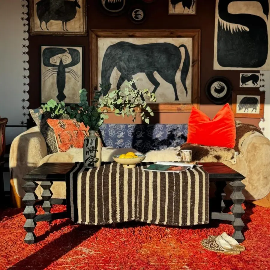 A vibrant example of eclectic living room decor
