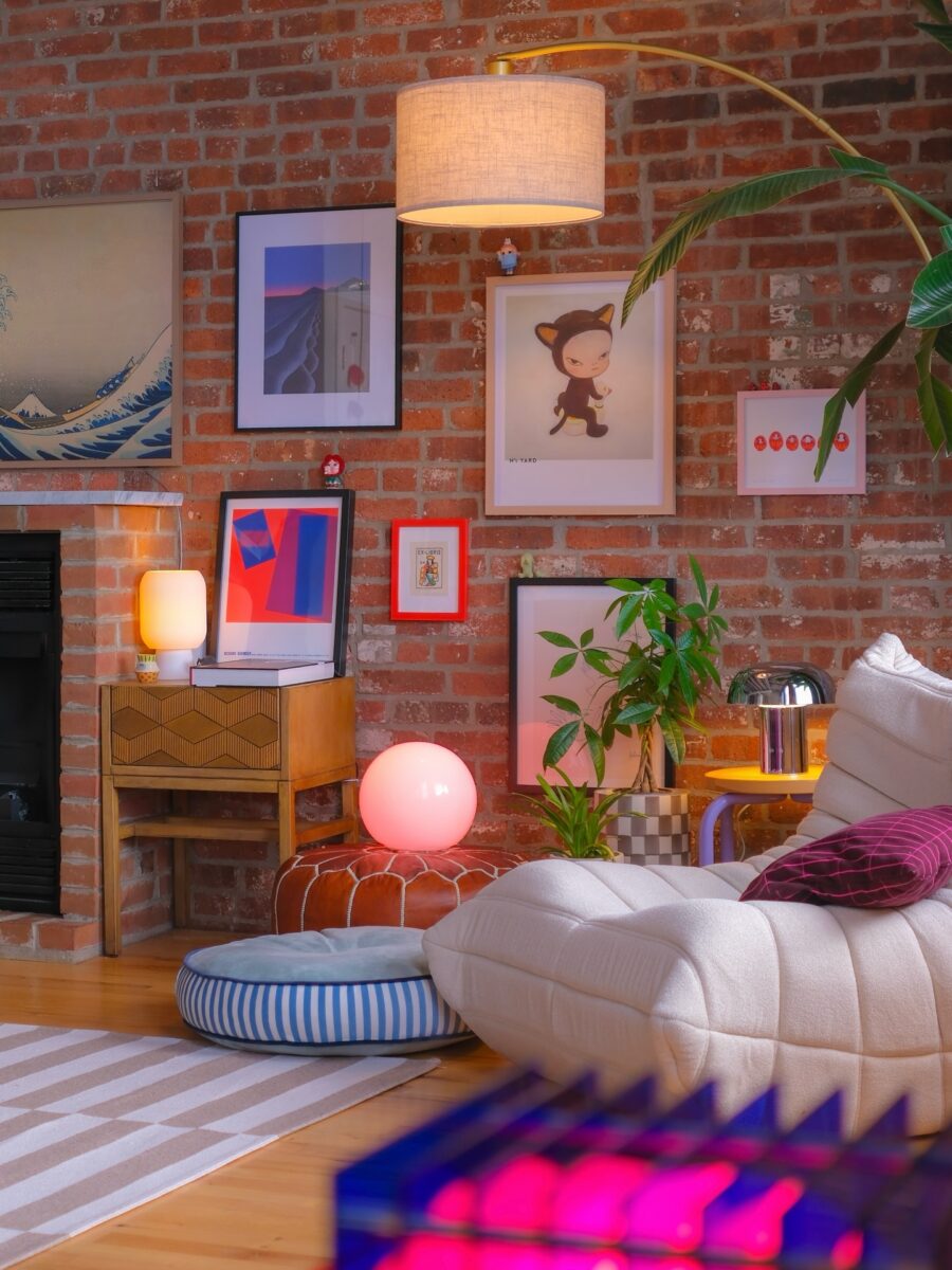 A vibrant mix of art and comfort