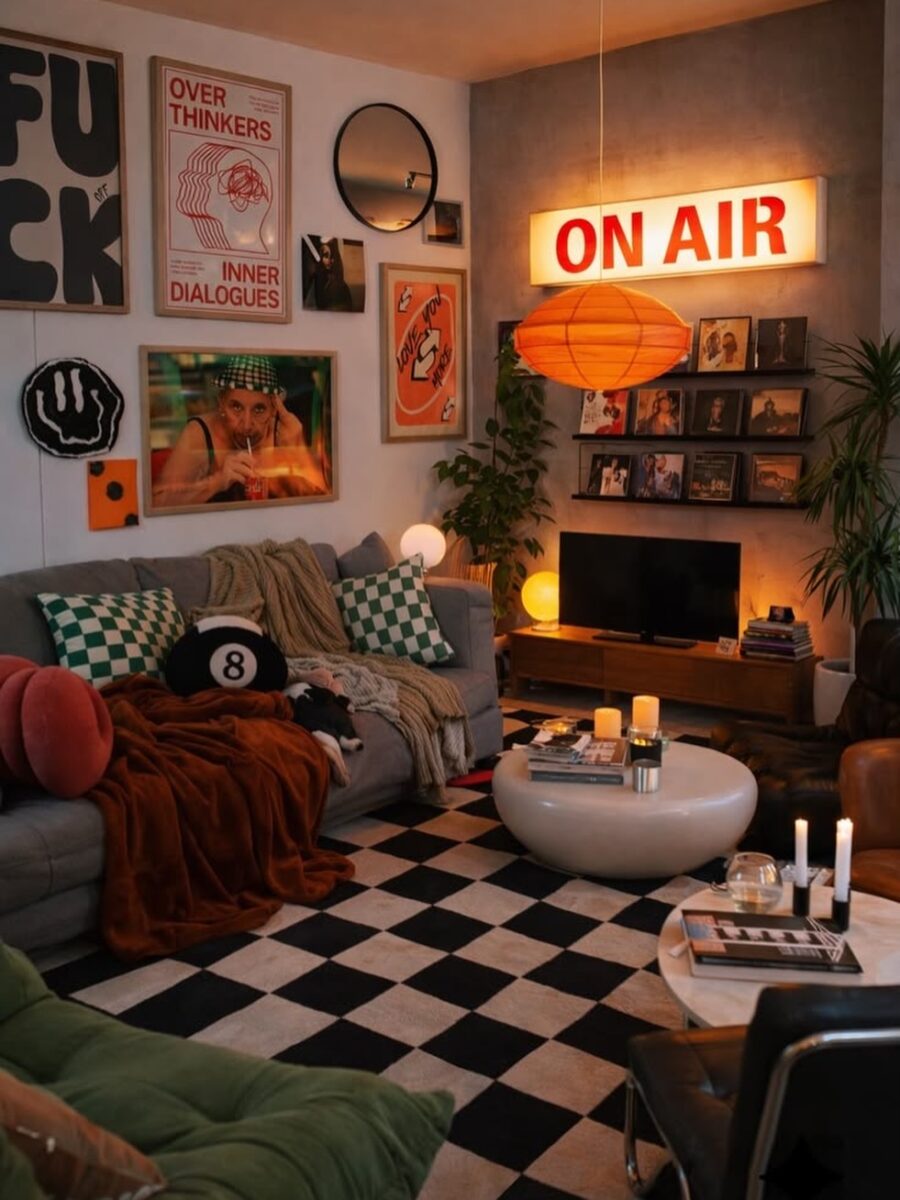 Vibrant and Artistic Eclectic Living Room