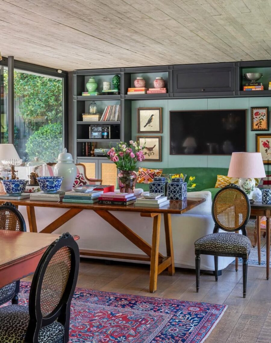 Vibrant and Cozy Eclectic Living Space