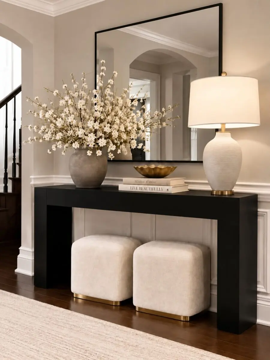 Sleek Modern Entryway Table Decor Inspiration