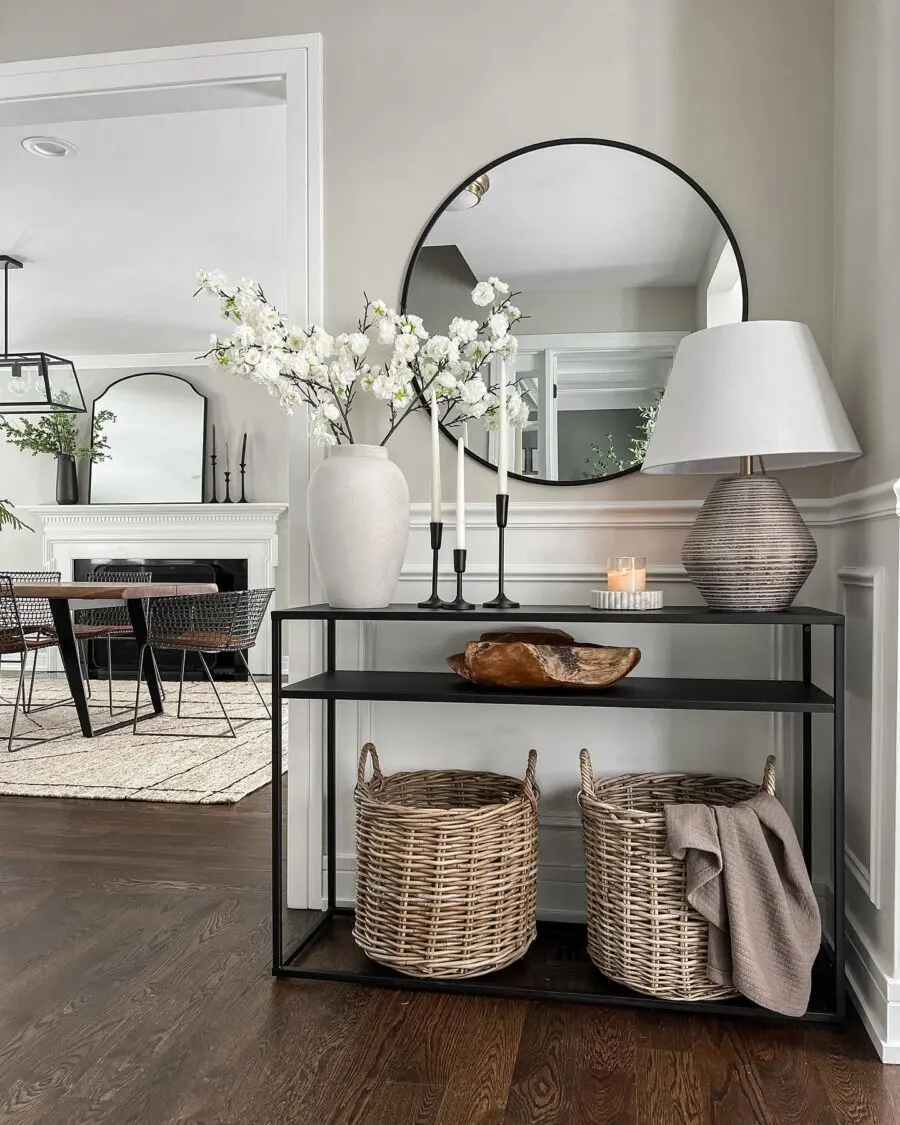 Elegant entryway table with minimalist touches