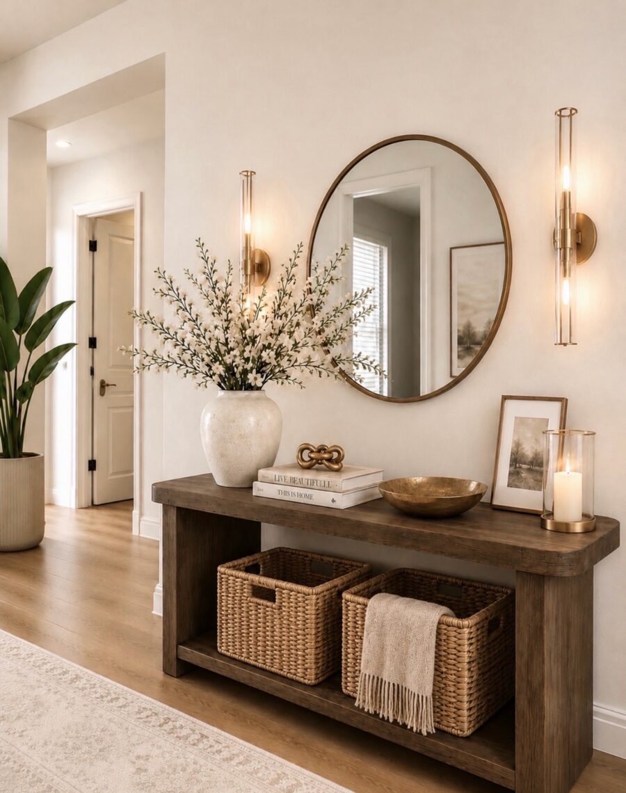 Chic and Inviting Entryway Table Design