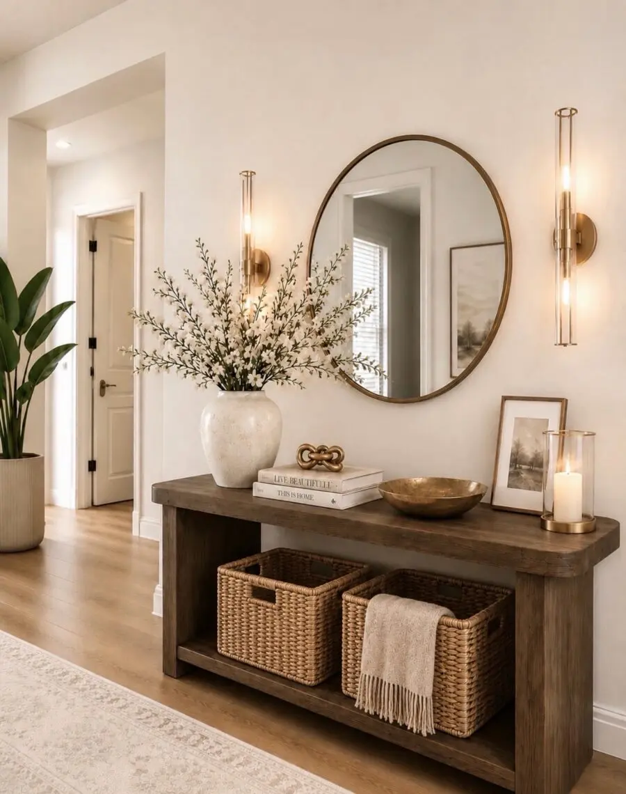 Chic and Inviting Entryway Table Design