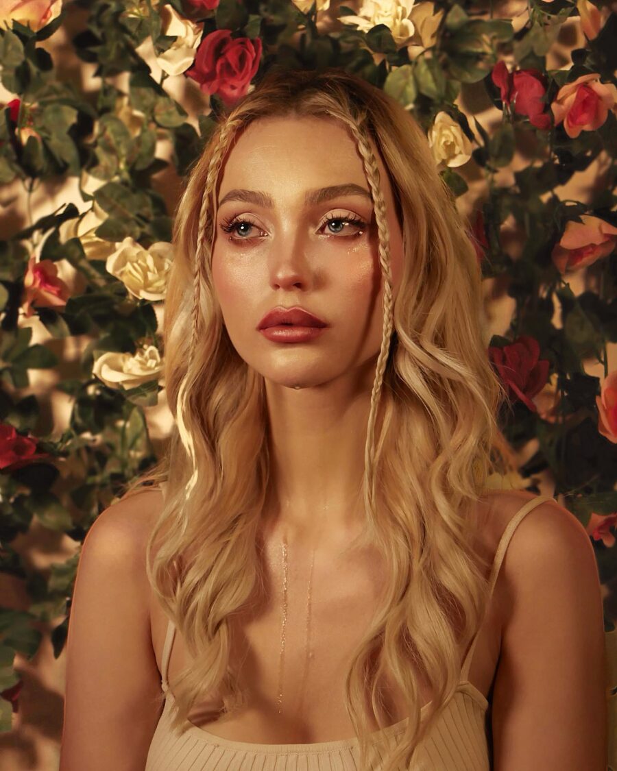 Glamorous euphoria-inspired makeup portrait