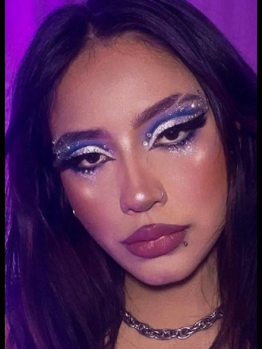 Vibrant and bold Euphoria-inspired makeup look