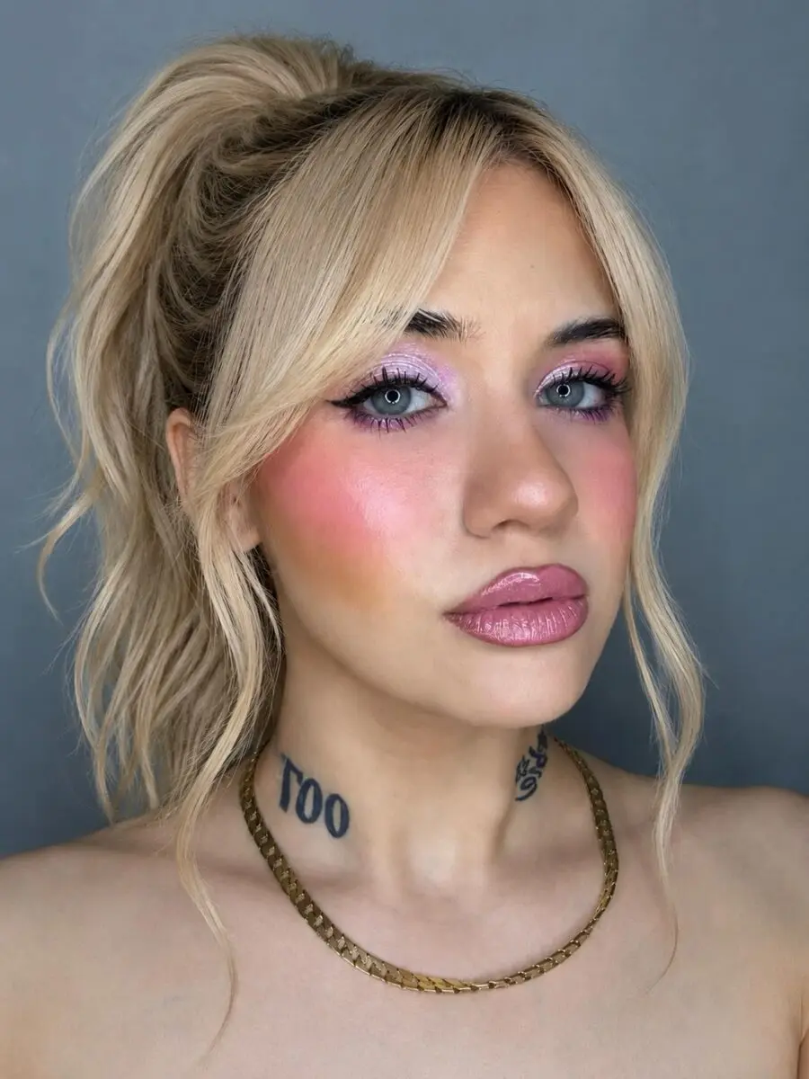 Vibrant pastel glam with bold highlights