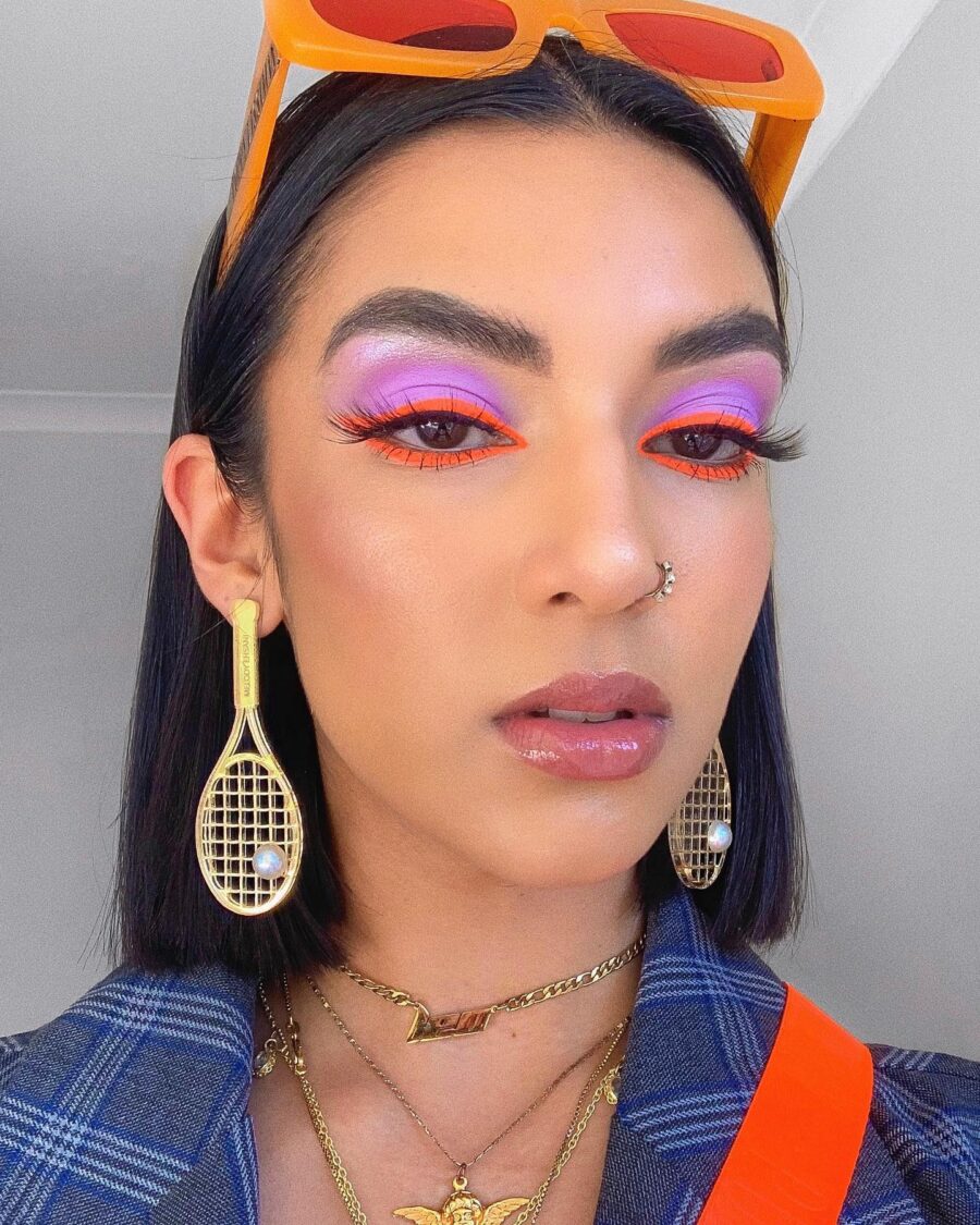 Bold and vibrant euphoria-inspired makeup look