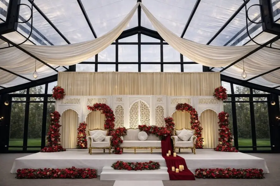 Elegant decor for a dreamy wedding stage