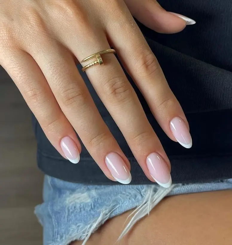 Elegant French Tip Acrylic Nails Shine Bright