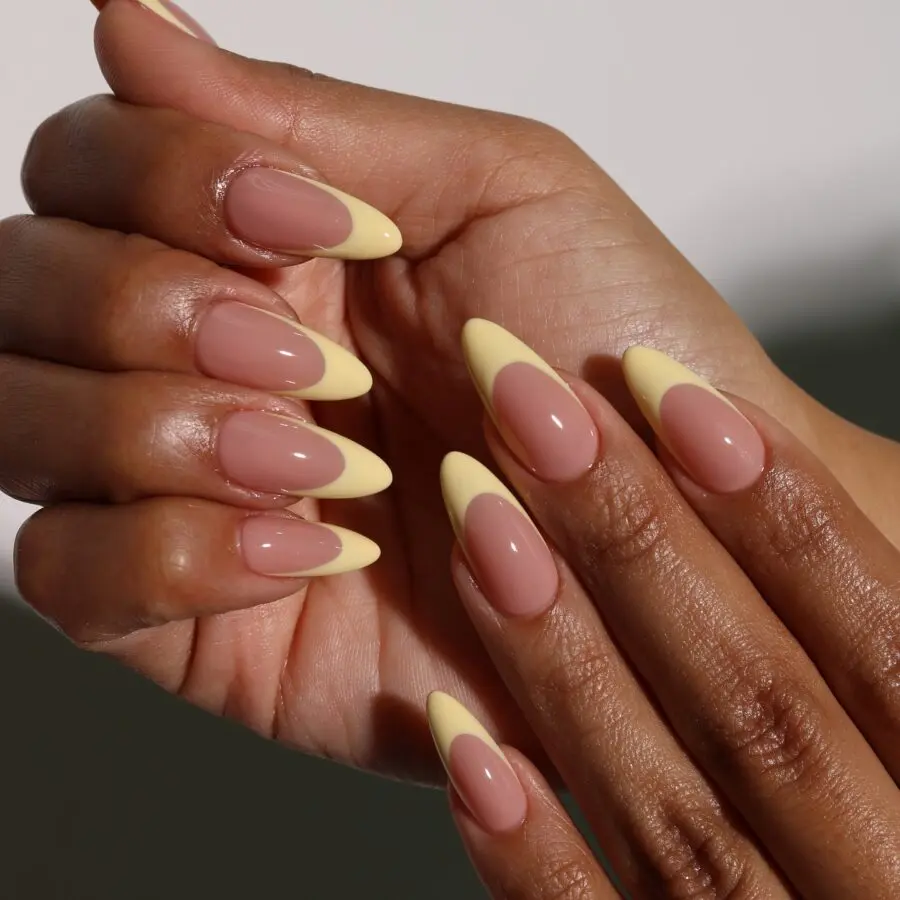 Chic French Tip Acrylic Nails with a Twist