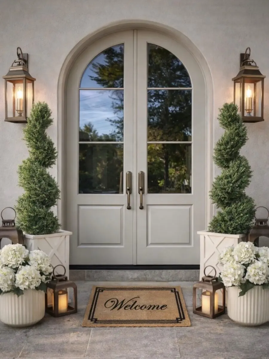 Stylish entrance with welcoming touches