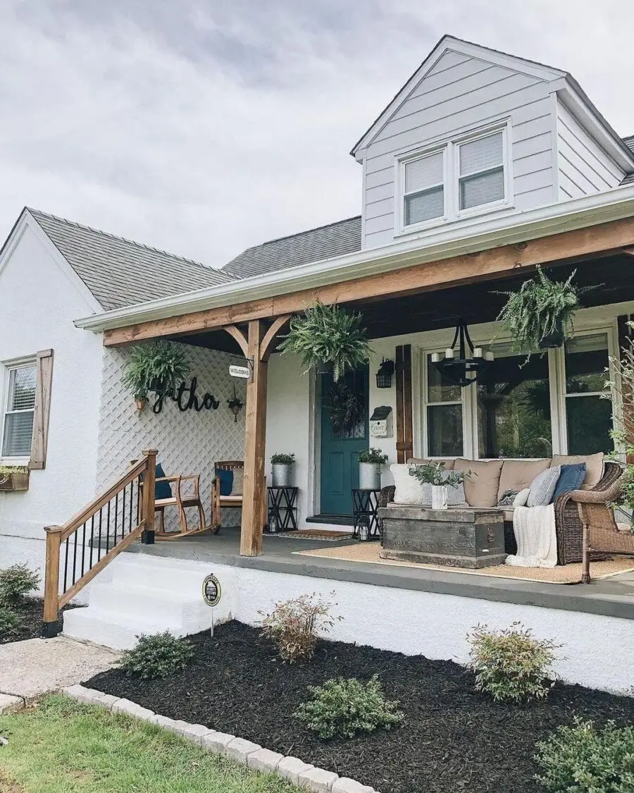 Charming front porch with inviting decor