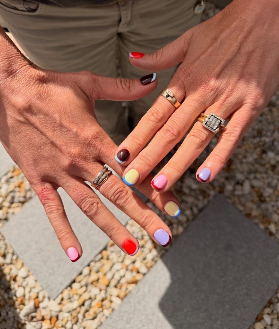 Vibrant and eclectic Hailey Bieber-inspired nails