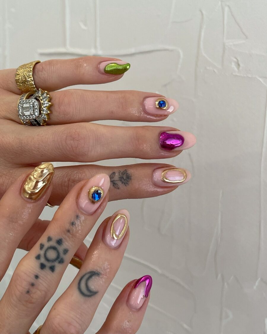 Eclectic and vibrant nail art inspiration
