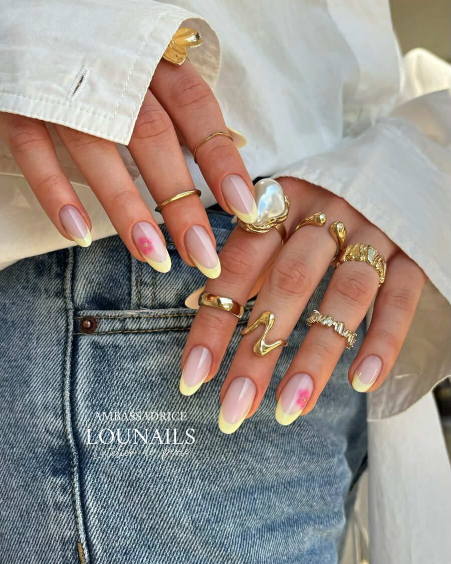 Chic floral French tip nail design inspiration