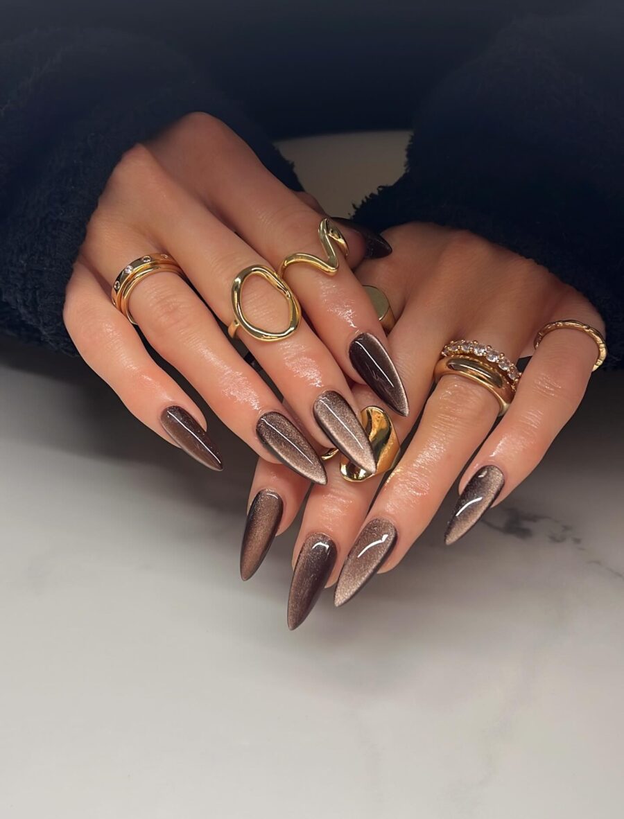 Glamorous stiletto nails with a chic vibe