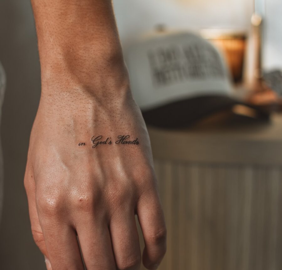 Faithful tattoo showcasing divine protection