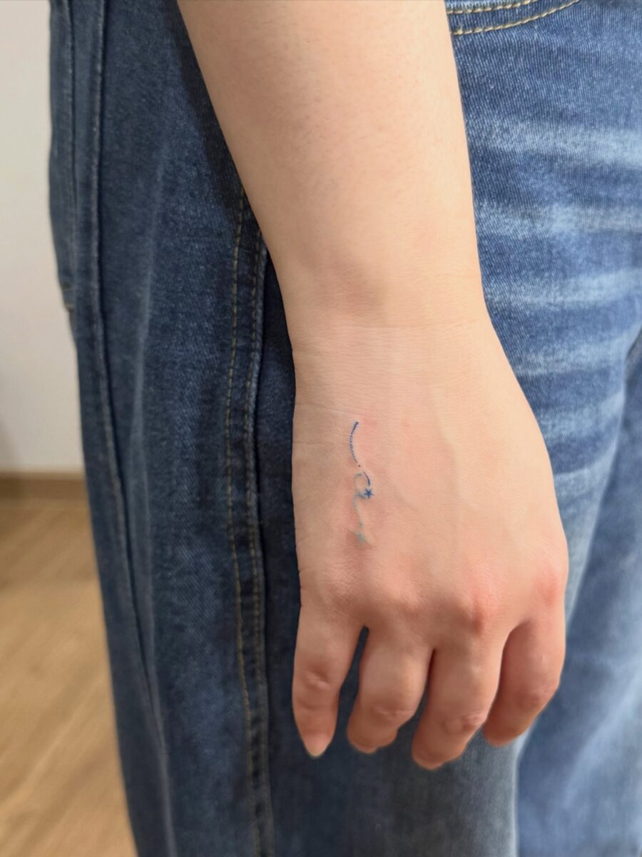 Subtle artistry on the wrist revealed here