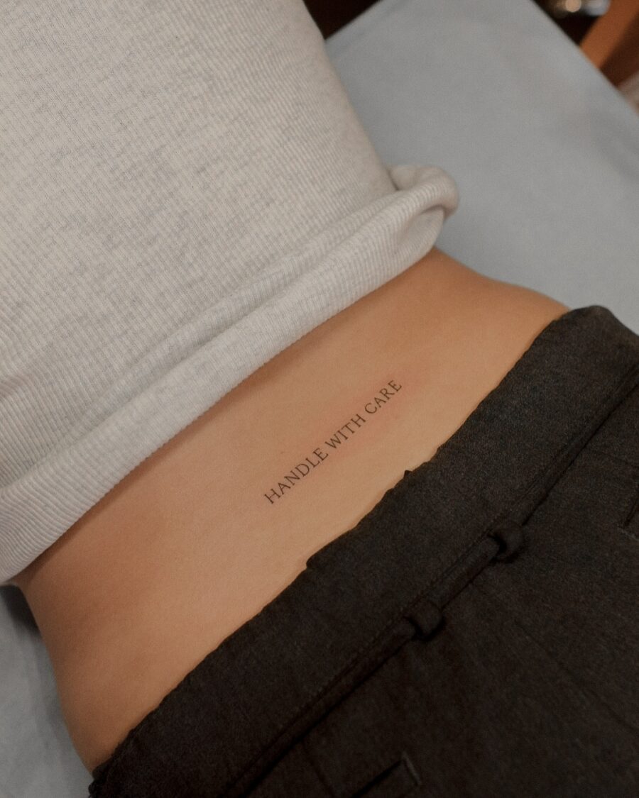 Subtle yet impactful hidden tattoo statement