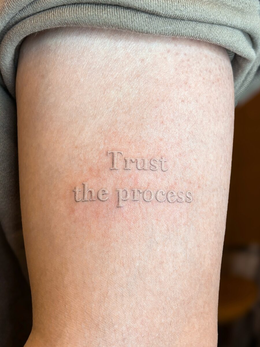 Minimalistic tattoo with a powerful message
