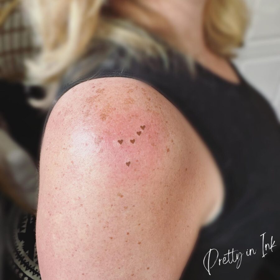 Delicate heart tattoos for a subtle statement