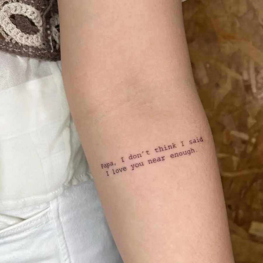 A heartfelt tribute tattoo for a loved one