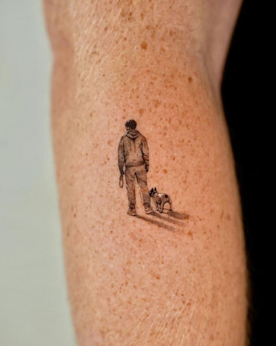 A heartfelt tribute tattoo for dog lovers