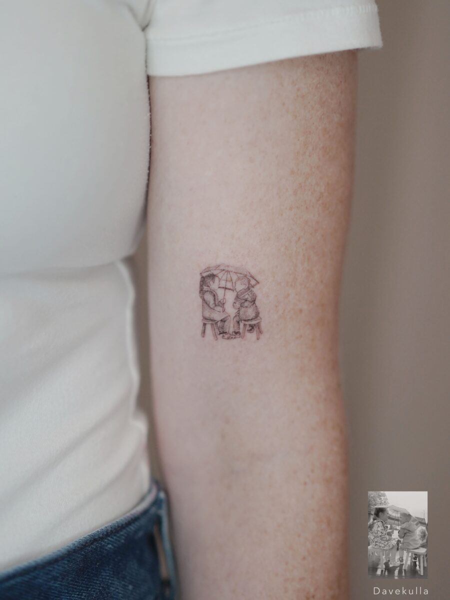 A touching tribute through delicate family ink.
