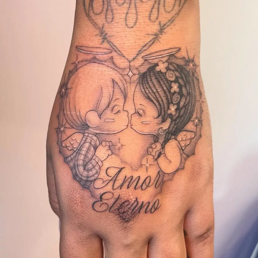 Sweet remembrance in luminous ink style
