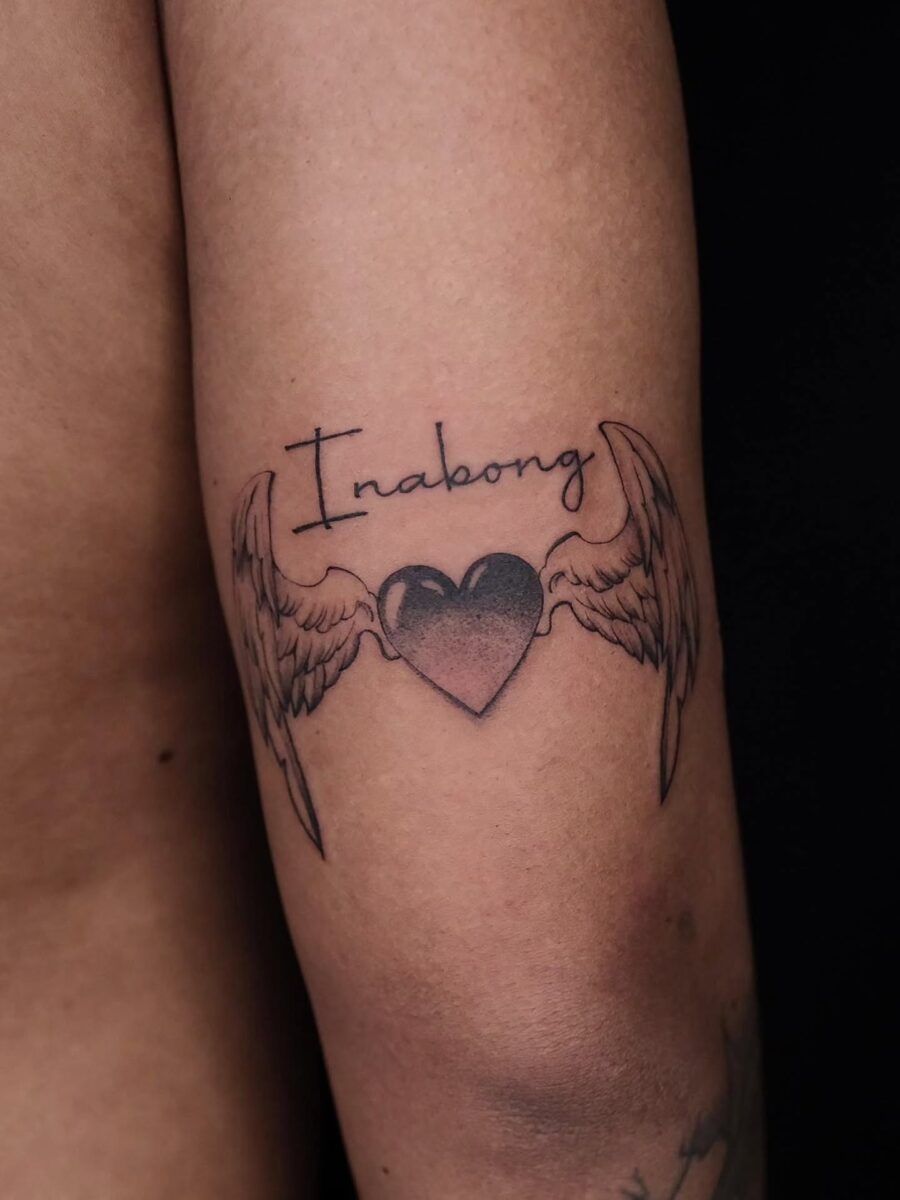Heart and wings symbolizing eternal love