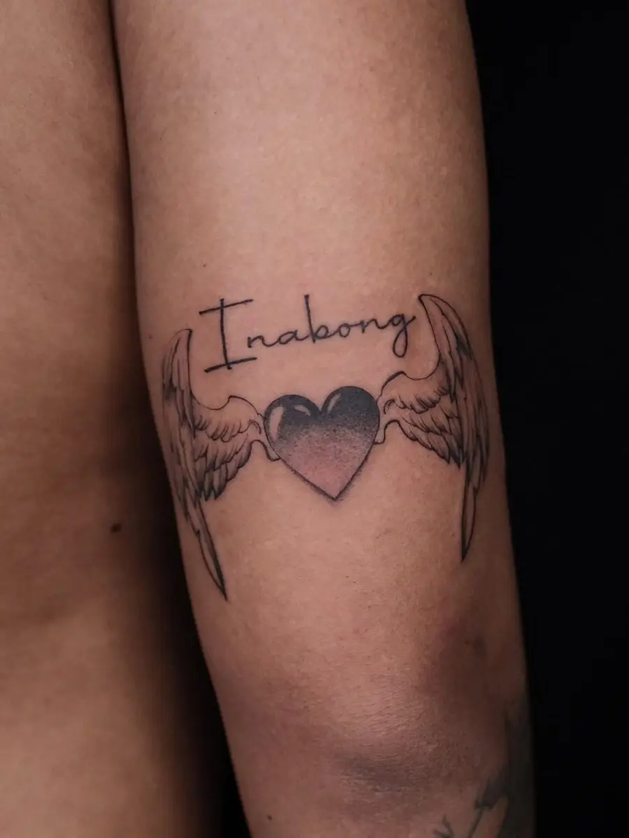 Heart and wings symbolizing eternal love