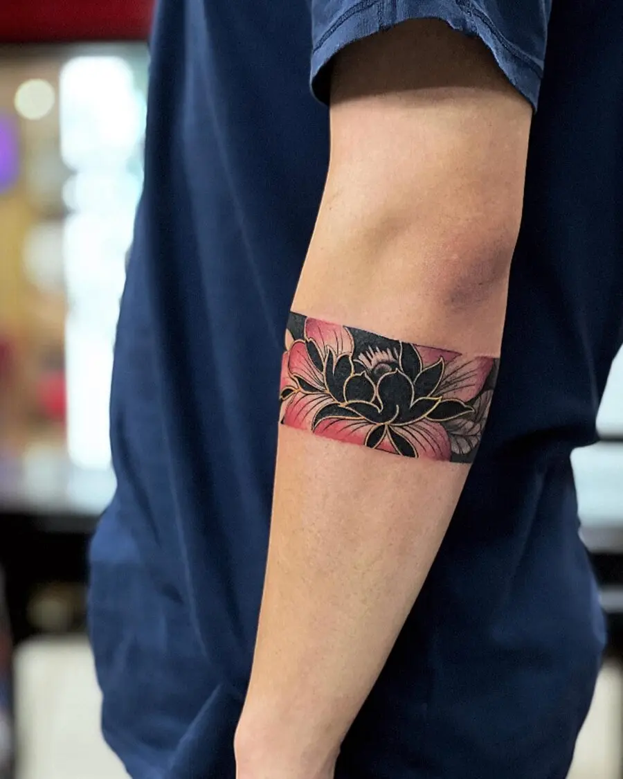 Stunning Floral Japanese Tattoo on Arm