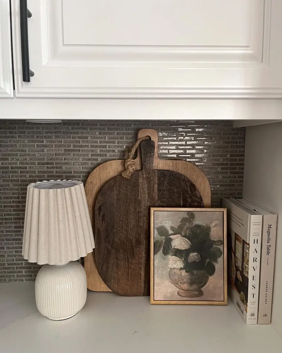 Charming kitchen counter with vintage accents