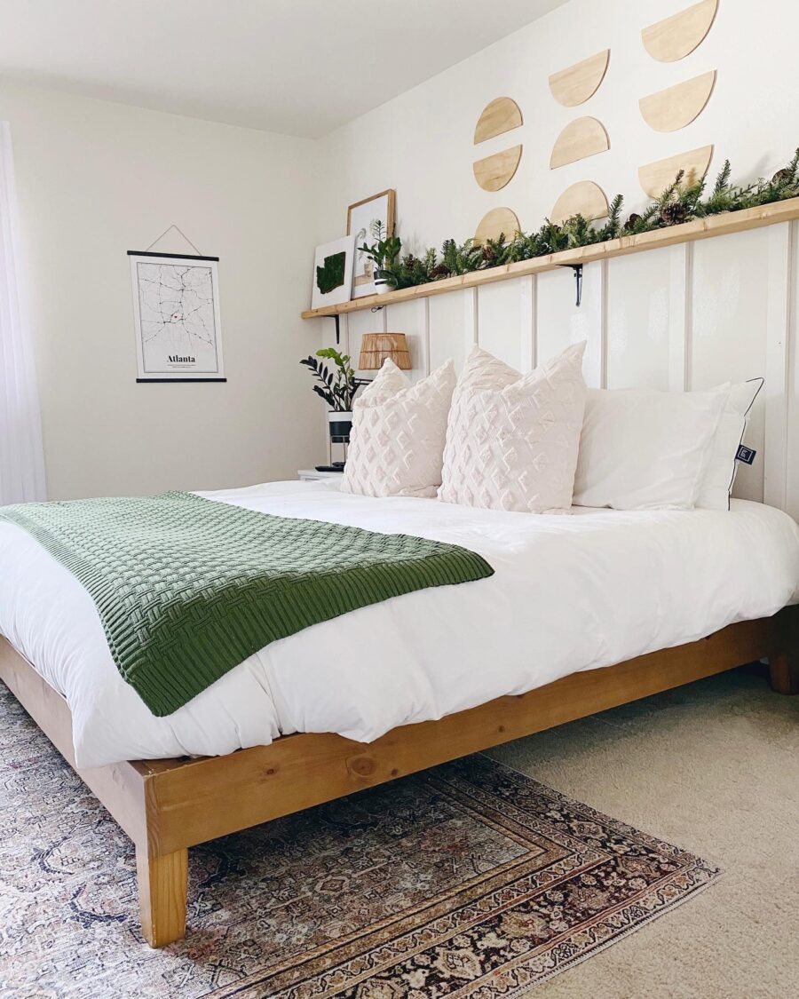 Cozy minimalist bedroom decor with earthy tones