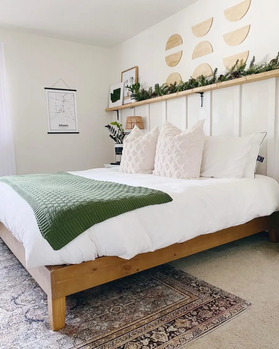 Cozy minimalist bedroom decor with earthy tones
