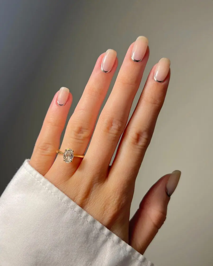 Elegant minimalist nails with subtle French tips