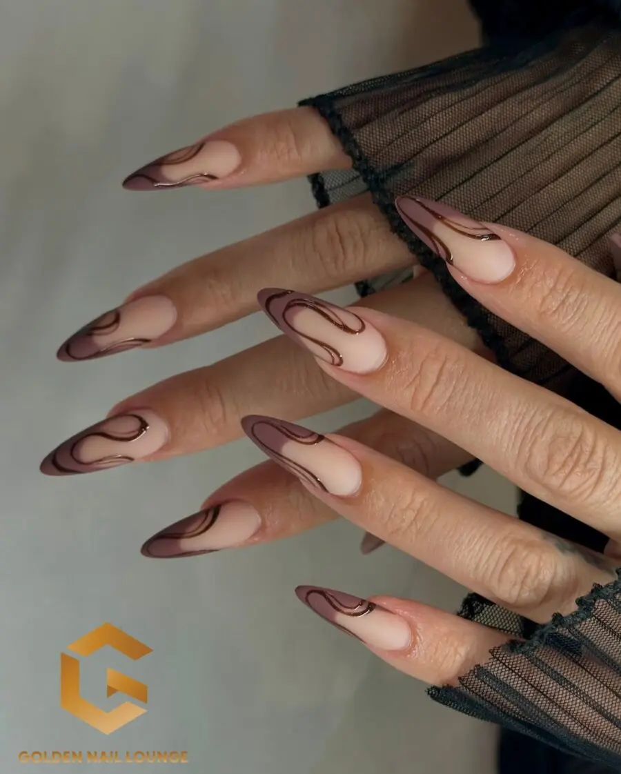 Stylish modern take on French tips