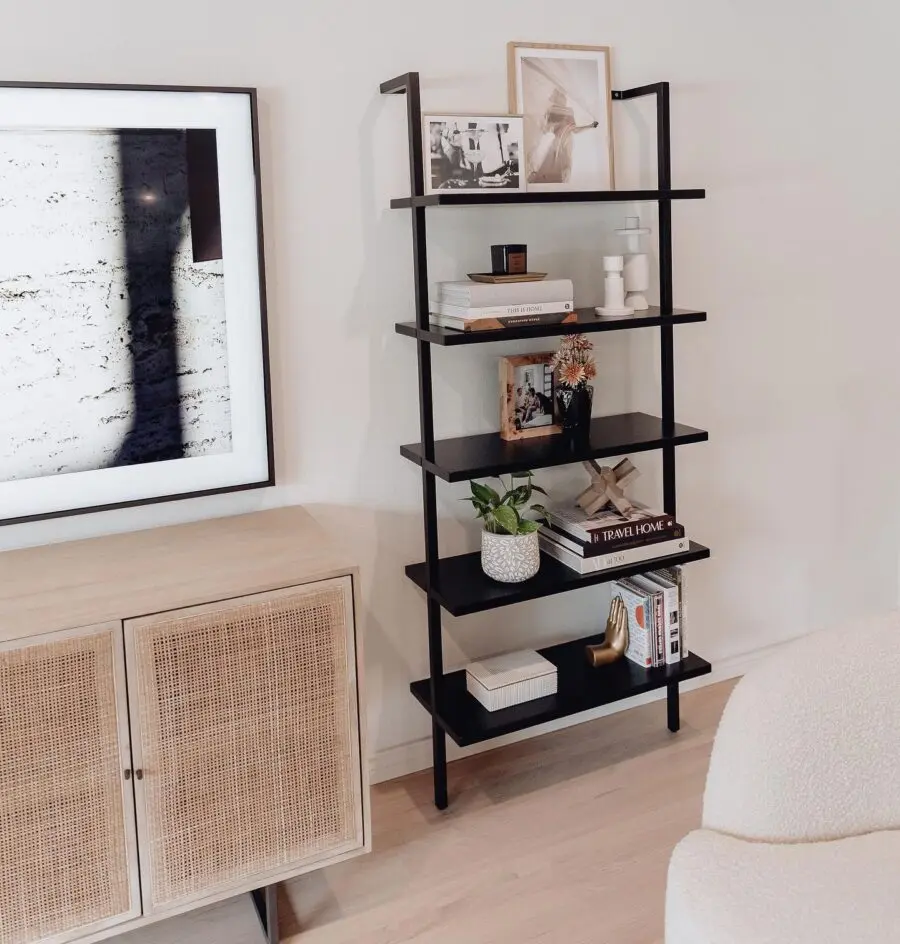 Sleek Black Shelf Styling for Modern Spaces