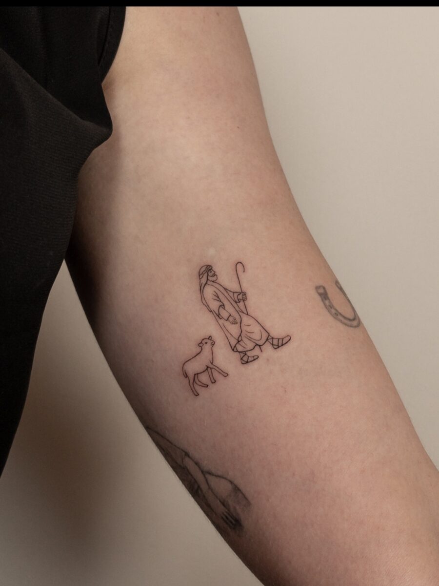 Pastoral imagery in biblical tattoos