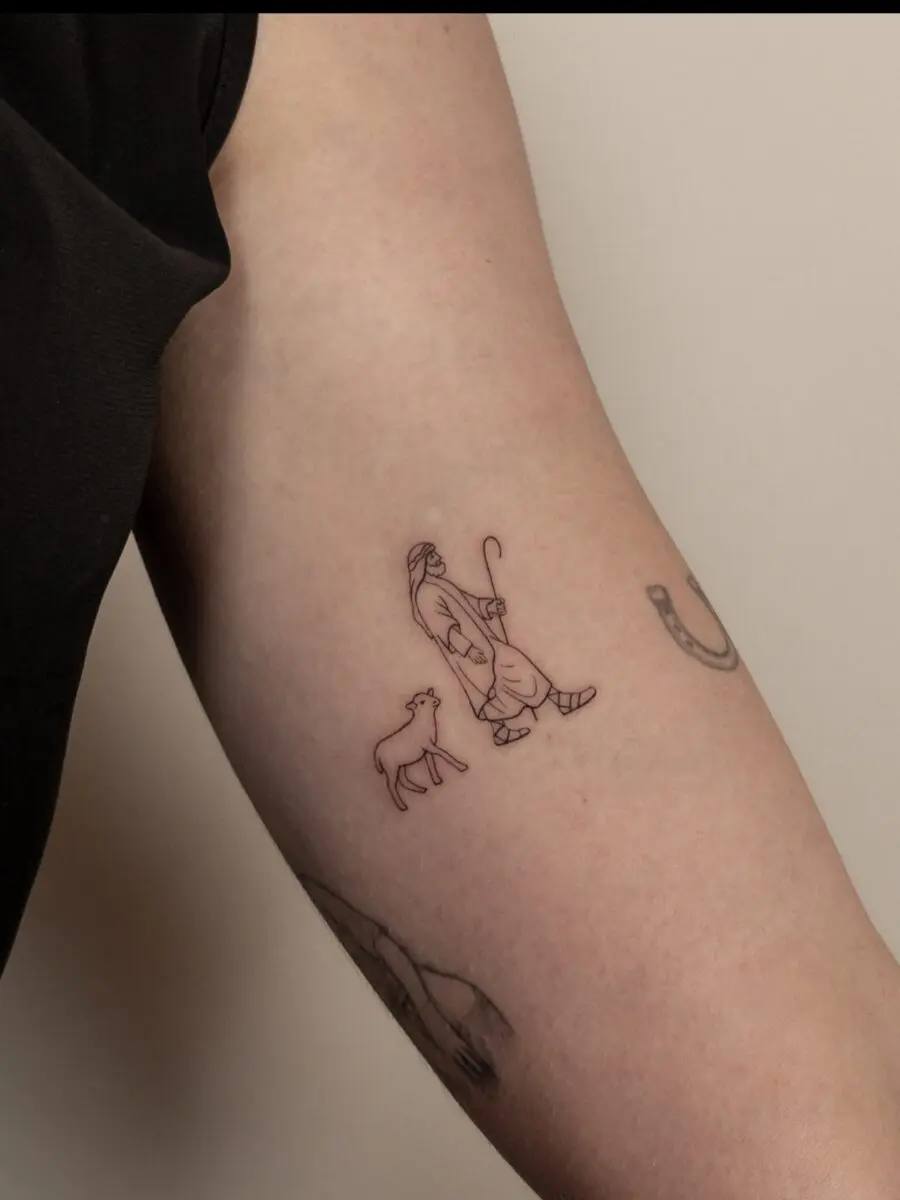 Pastoral imagery in biblical tattoos