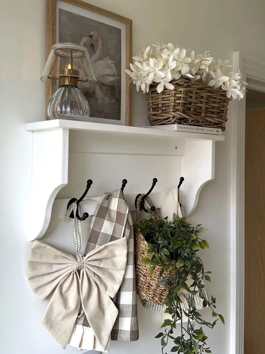 Charming shelf decor with elegant accents
