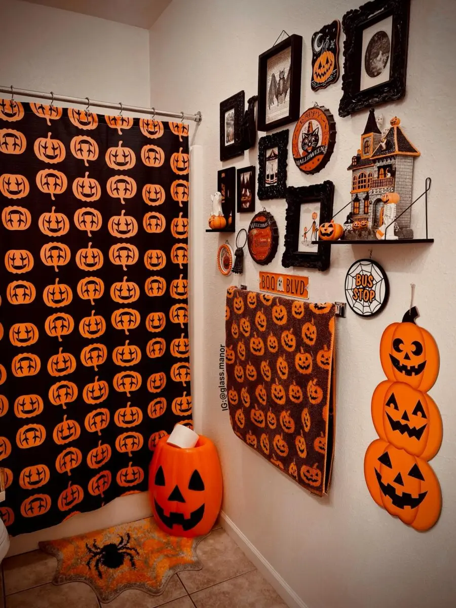 Vibrant Halloween Decor for Your Bathroom